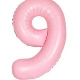 34" Matte Pink Number 9 Foil Balloon By Unique