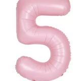 34" Matte Pink Number 5 Foil Balloon By Unique