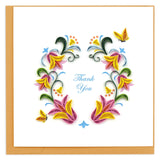 Thank You Flower Wreath Greeting Card by Quilling Card