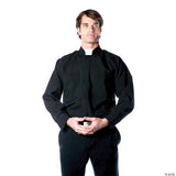 Men's Long Sleeve Priest Costume Shirt by Underwraps