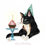 Birthday Cat Greeting Card by Quilling Card
