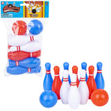 Mini Red, White & Blue Bowling Set – 4.25" Tabletop Game