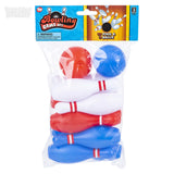 Mini Red, White & Blue Bowling Set – 4.25" Tabletop Game