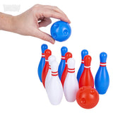 Mini Red, White & Blue Bowling Set – 4.25" Tabletop Game