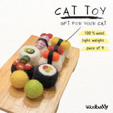 Sushi Cat Toy Needle Felting Kit By Woolbuddy