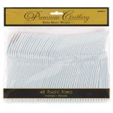 Premium Plastic Clear Forks, 48 Count By Amscan