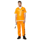 Adult Convict Prisoner Costume – 2 Piece – Karnival Costumes