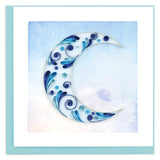 Crescent Moon Greeting Card by Quilling Card