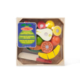 🍓 Wooden Cutting Fruit Play Food Set – 17 Pieces with Crate