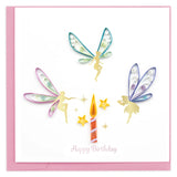 Birthday Fairies Greeting Card by Quilling Card