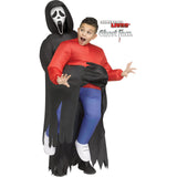 Ghost Face Piggyback Inflatable Kids Costume | Fun World