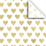 Golden Hearts Tissue Paper with Gold Ink Highlights