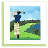 Golfer Greeting Card by Quilling Card