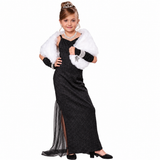 Hollywood Diva Girls Costume with Stole & Tiara | California Costumes