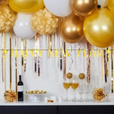 Gold Happy New Year Star Letter Banner