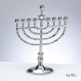 Traditional Polished Silvertone Menorah (Rite Lite Item M-7196)