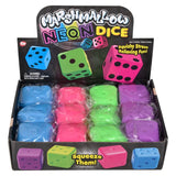 Marshmallow Neon Dice 2" Squishy | Assorted Colors