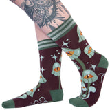 Mystic Mushrooms Adult Crew Socks One Size Fits Most By FootClothes