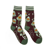 Mystic Mushrooms Adult Crew Socks One Size Fits Most By FootClothes