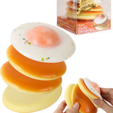 Grabie Fluffy Egg Pancakes – Scented Slow-Rise Foam Squishy