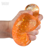 Jumbo Squeezy Halloween Pumpkin Bear – 4" Squishy Fidget Toy