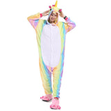 Rainbow Unicorn Hooded Onesie Costume – Adult Regular 5'–5'11"