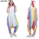 Rainbow Unicorn Hooded Onesie Costume – Adult Regular 5'–5'11"