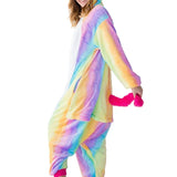 Rainbow Unicorn Hooded Onesie Costume – Adult Regular 5'–5'11"