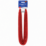 Red Party Bead Necklaces – 12 Pack