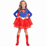 Supergirl Dress & Cape Costume for Kids | DC Comics by Amscan