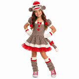 Sock Monkey Girl Kids Costume by Disguise