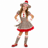 Sock Monkey Girl Kids Costume by Disguise