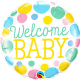 Welcome Baby Dots 18" Foil Balloon