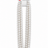 White Party Bead Necklaces – 12 Pack