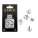 Black and White Dice, 5-Count Set By Spin Master Games
