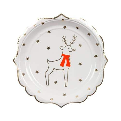 Reindeer Dessert Plates Affordable Treasures Los Gatos